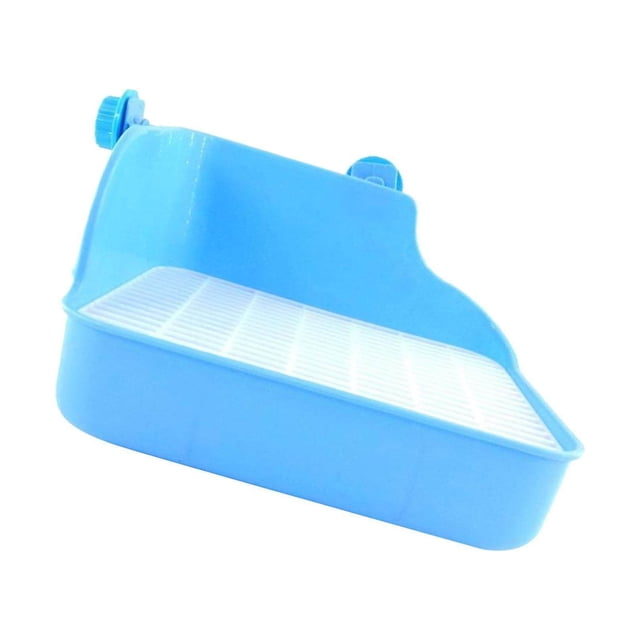Rabbit Toilet Box Tray Pets Hamster Pet Litter Indoor Potty Trainer Rabbit Litter Box Guinea Pig Blue