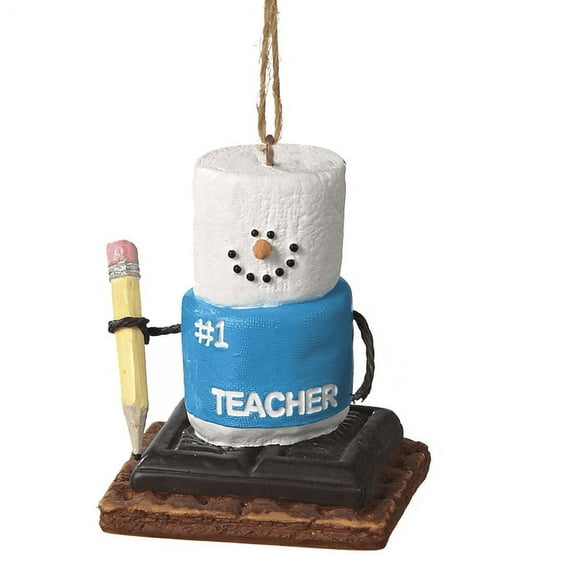 Smores Snowman #1 TEACHER Christmas Ornament, by Midwest CBK
