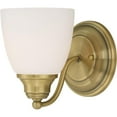 thumbnail image 5 of 5.5 inch 1 Light Antique Brass Wall Sconce with White Glass Shade, 5 of 5