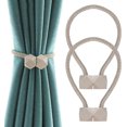 thumbnail image 1 of Alzapaños magnéticos BRILLAR para cortinas color beige 2 pares 4 piezas, 1 of 5