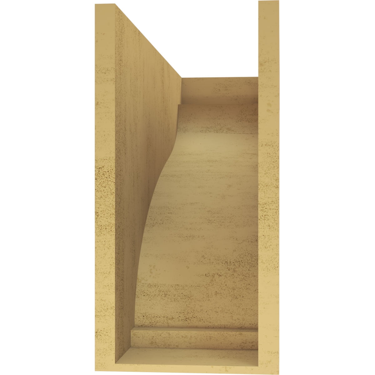 9"W x 27"D x 18"H Classic Helena Rough Cedar Woodgrain TimberThane Corbel, Primed Tan
