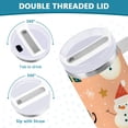 thumbnail image 3 of Yayeee 30oz Double-Wall Insulated Stainless Steel Tumbler with Handle Bottle, Christmas Santa, 3 of 8