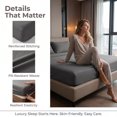 thumbnail image 4 of Unique Bargains Microfiber Bed Sheets Cooling for Comfortable Sleep 59.1"x78.7" Dark Grey, 4 of 5