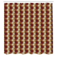 thumbnail image 3 of Ambesonne Fall Leaves Shower Curtain, Striped Motifs Abstract, 69"Wx70"L, Multicolor, 3 of 5