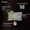 thumbnail image 2 of Klymit Drift Almohada de Camping, Almohada de Viaje de Espuma viscoelástica triturada con Funda Reversible para Uso en Exteriores, Verde, Regular, 2 of 5
