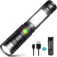 thumbnail image 1 of Lampe Torche LED Lampe de Poche USB Rechargeable Puissante Lampe à Raclette Militaire Torche Portable Zoomable pour Garage Auto Atelier Camping DIY (18650 Batterie Rechargeable Incluse et Magnétique en Bas), 1 of 5