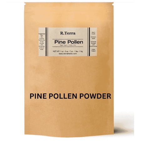 R. Terra Organic Pine Pollen Powder - Boosts Energy, Supports Immunity & Antioxidants, 3 oz