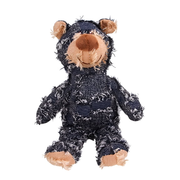 CYFW Heavy Duty Dog Toy for Aggressive Chewers, Indestructible Bear Dog Toy, Squeaky Dog Toy for Heavy Chewers, Unbreakable Stuffed Plush Dog Toy for Aggressive Chewers (Blue)