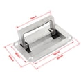 thumbnail image 2 of Mango de tirador plegable empotrado rectangular Uxcell para muebles de armario 95 x 60 mm, 2 of 2