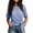 Blue(Womens Tops), variant on Womens Gingham Short Sleeve Tops Casual Summer Side-Tie Relaxed Fit Crew Neck Blouses