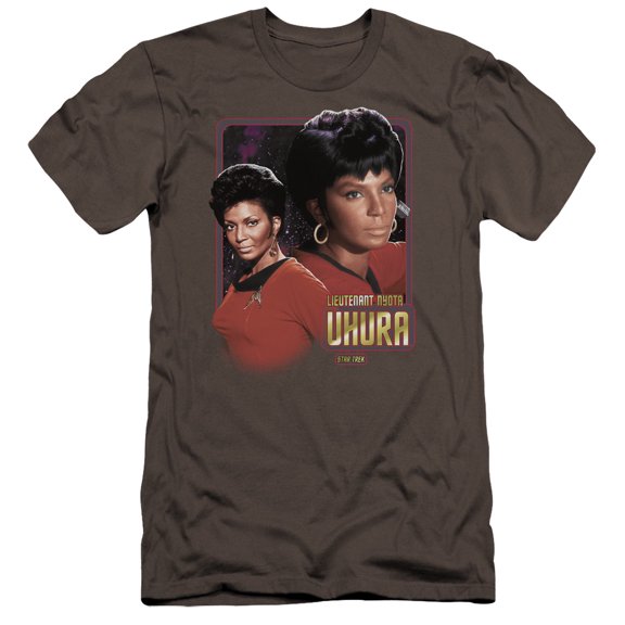 Star Trek Lieutenant Uhura Premium Canvas Adult Slim Fit 30/1 T-Shirt Charcoal