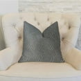 thumbnail image 2 of Plutus Dusky Veined Silver and Taupe Luxury Throw Pillow, 2 of 3