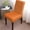 Orange, variant on 8Pcs Dining Chair Covers Protector Stretch Removable Seat Cushion Slipcover, Abstract Modern Orange Wave Line Washable Seat Cover Spandex for Dining Room Restaurant Hotel, Geometric Pattern Art
