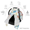 thumbnail image 6 of Yiaed Summer Stamp Print Baby Car Seat Canopy Carrier Cover, Breathable Nursing Cover for Breastfeeding,Multi-Use Infant Carseat Stroller Cover, 6 of 7