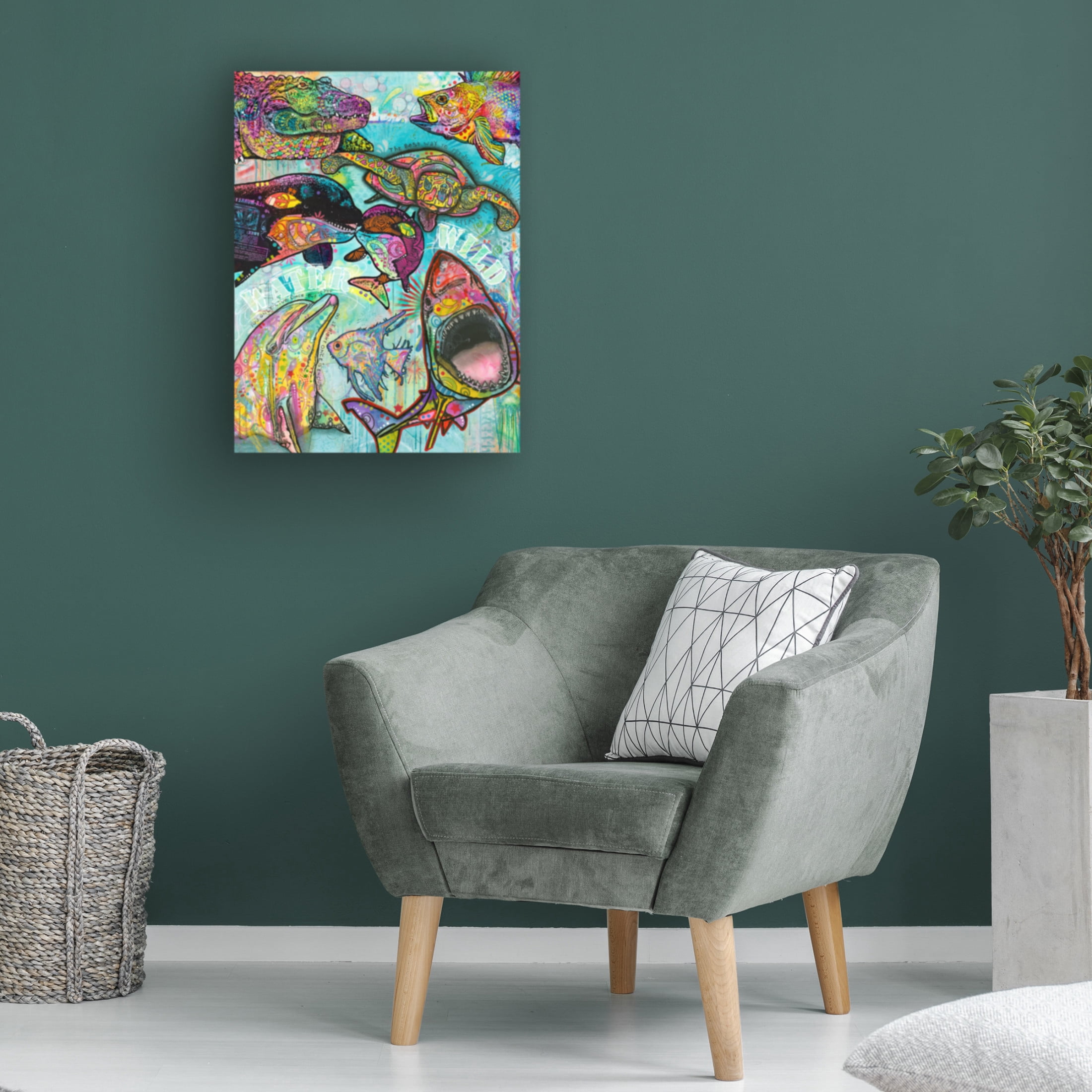 Canvas Wall Art - Dean Russo 'Water Wild' Wall Art for Living Room, Bedroom, or Office Décor by Trademark Fine Art - 18 x 24 Inches