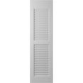 thumbnail image 6 of Ekena Millwork 18"W x 54"H Americraft Two Equal Louver Exterior Real Wood Shutters (Per Pair), Primed, 6 of 10