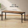 thumbnail image 2 of 79" Rustic Brown Computer Desk with Metal Legs | Industrial Office Desk for Home, Study & Dining | Spacious & Stable Workstation, 2 of 7