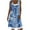 #1-Blue, variant on Pntutb Dresses for Women,Casual Floral Print Loose Fake Two-Piece Denim Dress
