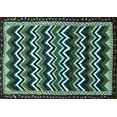 thumbnail image 1 of Ahgly Company Machine Washable Indoor Rectangle Abstract Turquoise Blue Modern Area Rugs, 2' x 4', 1 of 4