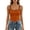Orange, variant on Womens Ribbed Tank Top Padded Workout Shirt Sleeveless Square Neck Crop Tanks Fitted Basic Cami Tops Black One Size