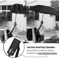 thumbnail image 5 of Umbrella Windproof Travel Umbrella Compact Folding Reverse Umbrella（27in，black）, 5 of 5