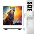 thumbnail image 2 of High Precision Body Weight Scale Smart Bathroom Scales with Large LCD Display(400lbs),Decorative for Bedroom-Howling Wolf With Glowing Sun In The Background, 2 of 4