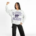 thumbnail image 4 of Women's Gameday Couture  Ash Kansas State Wildcats Whiteout Premium Fleece Camo Sweatshirt, 4 of 5