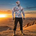 thumbnail image 5 of Sun Protection Shirts for Men Fishing Shirt with Hood,UPF 50+ Sun Protection Hoodie Camo Long Sleeve Shirts High Visibility Safety T Shirt, 5 of 9