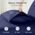 thumbnail image 5 of California Design Den King Size Pillow Cases, 100% Cotton Pillow Cases, Set of 2 Soft Sateen Weave Pillowcase Set, Designed for King Size Pillows, Navy Blue, 5 of 8