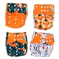 thumbnail image 1 of 4Pcs Cloth Diaper One Size Adjustable Reusable Washable Waterproof Breathable Baby Training Pants Baby Boys GirlsSMT008-BK01, 1 of 4