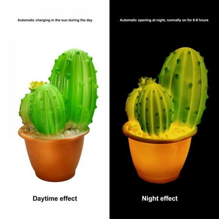 

2PCS Garden Decor Solar Lights - Outdoor Cactus Waterproof Lights Pathway Yard Lawn Walkway Decoration