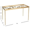 thumbnail image 3 of SAFAVIEH Rosalia 29.5 in. H Butterfly Glass Top Desk, Gold/Clear, 3 of 6