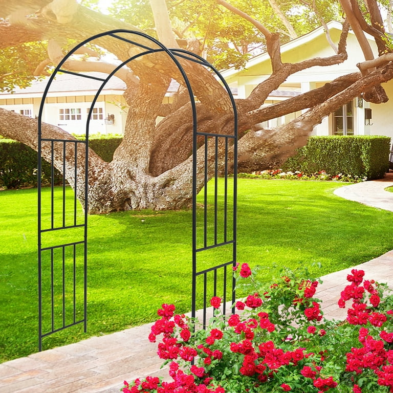 Garden Arch Metal Arch Supports Tunearary Outdoor Black Metal Garden Arch  Trellis Climbing Plants Support Rose