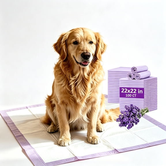 Vacayinsider Large 6-Layer Super Absorbent Dog Training Pads, Lavender Scent, L 22x22 in, 100 Count