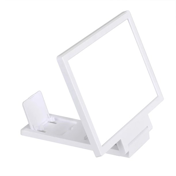 Methold Amplificador de pantalla 3D, lupa plegable para teléfono móvil, soporte HD, soporte para amplificador de vídeo, soporte para agrandar, Teléfono y Comunicación Blanco