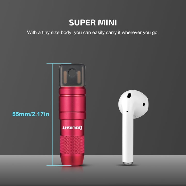 OLIGHT Oclip Rechargeable EDC Flashlight & IMini 2 Keychain Light Bundle - 300 Lumens White/Red Light, Magnetic Clip