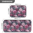 thumbnail image 3 of 2-Piece Kitchen Mat Set Non Slip Washable Floor Mats Decorative Rugs for Kitchen Sink Laundry Roses in Pink and Gray Tones, 3 of 7