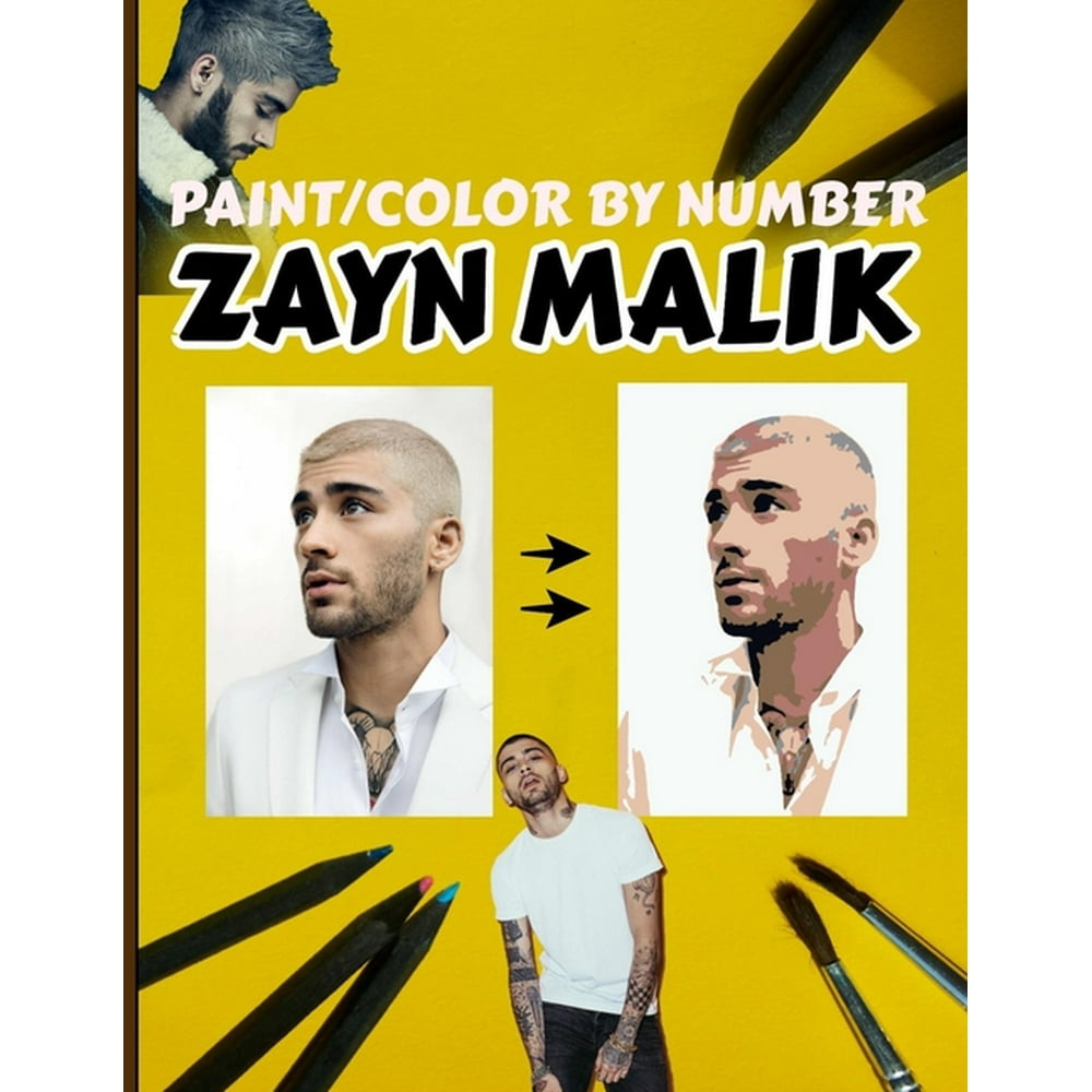 Zayn Malik Color/Paint by Number Book stress relief & satisfying