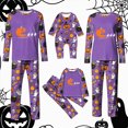 thumbnail image 2 of TOWED22 Family Matching Halloween Pajamas Set Pumpkin Print Long Sleeve Sleepwear for Family Holiday Loungewear,S, 2 of 9