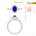 thumbnail image 5 of Angara Natural 0.8 Ct. Tanzanite with Diamond Halo Ring in 14K White Gold for Women (Ring Size: 3), 5 of 10