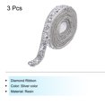 thumbnail image 3 of Unique Bargains 3 Pcs Rubans en Résine avec Strass 3 Yards Autocollants Argent Diamant Bandes de Strass, 3 of 7