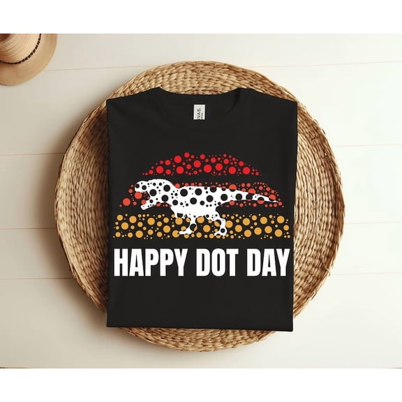Make Mark International Dot Day Men T Rex Dinosaur Boys Girls Kids Art Teachers T-Shirt, Colorful Dots Happy Dot Day Shirt, Make Your Mark,