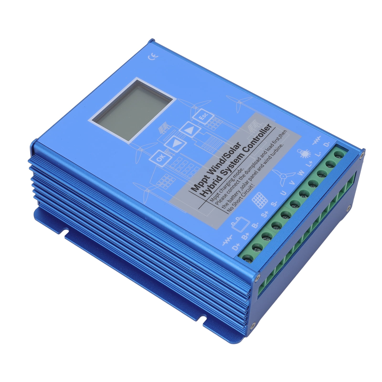 12V 24V Wind Solar Hybrid Controller LCD Display MPPT Boost Charging Multifunctional LCD Wind Solar Controller GPI-8060