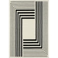 thumbnail image 2 of Abani Deco Collection Area Rug Mid Century Modern Bedroom Living Room Decor Floor Rug 8 x 10 Black Cream, 2 of 11