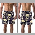 thumbnail image 3 of luoweisi Men's Beach Shorts Quick Dry Swim Trunks with Mesh Lining Skull L, 3 of 5