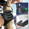 thumbnail image 3 of Catch Fish Anti-slip Durabl Knit Full Finger Waterproof Work Cutproof Glove Clasp Left Right Apparel Protect Hand Fishing Gloves Right Hand 5PCS, 3 of 6