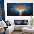 thumbnail image 3 of Designart 'Fractal 3D Blue Dragon Flower ', 3 of 3