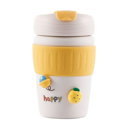 

Meizhencang 350ml Insulated Cup Food Grade Cartoon Appearance Stainless Steel Sippy Style Mini Thermo Vacuum Mug for Home