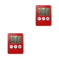 thumbnail image 3 of Ounissouiy Temporizador de cocina con pantalla Digital LCD súper fino, reloj cuadrado para cocinar, aparato de cocina, 7 colores Rojo 2Conjunto, 3 of 6