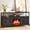 Black - Fluted, variant on Ktaxon Modern Fireplace TV Stand, 43" Entertainment Center for Bedroom, 4 Large Fluted Drawers & Open Shelves, Compact Sized TV Table Storage Cabinet, Black